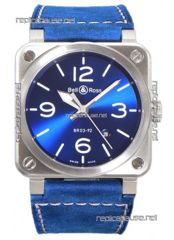 Bell and Ross BR03-A Blue Dial 904L Steel Swiss Replica Watch 