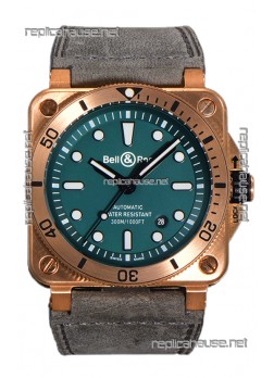 Bell & Ross BR03-92 Diver Green Dial Bronze Casing Swiss Replica Watch 1:1 Mirror Replica