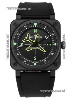 Bell and Ross BR03 Gyrocompass PVD Coated Swiss Replica Watch 41MM