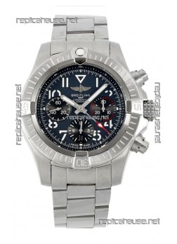 Breitling Replicas Avenger B01 Chronograph 45 Stainless Steel Black Dial 1:1 Mirror Swiss Replica Watch 