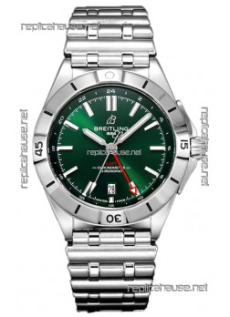 Breitling Replicas Chronomat Automatic GMT 40 Green Dial 1:1 Mirror Swiss Replica Watch 