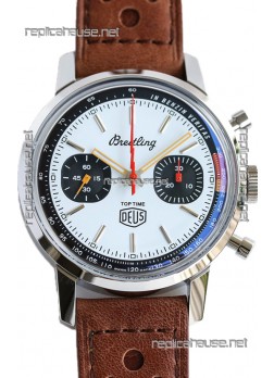 Breitling Replicas Top Time B01 Deus Edition Leather Strap 1:1 Mirror Swiss Replica Watch 