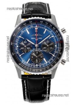 Breitling Replicas Navitimer B01 Chronograph 43 Blue Dial - 904L Steel Casing 1:1 Mirror Swiss Replica