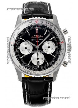 Breitling Replicas Navitimer B01 Chronograph 43 Black Dial - 904L Steel Casing 1:1 Mirror Swiss Replica