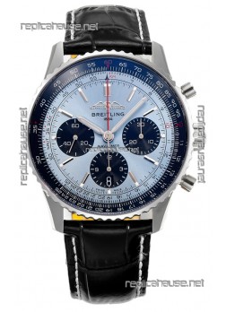 Breitling Replicas Navitimer B01 Chronograph 43 Blue Dial - 904L Steel Casing 1:1 Mirror Swiss Replica