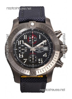 Breitling Replicas Avenger Bandit Black Dial Titanium Casing 1:1 Mirror Swiss Replica Watch 