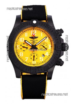 Breitling Replicas Avenger Hurricane Chronograph Yellow Dial 1:1 Mirror Swiss Replica Watch 