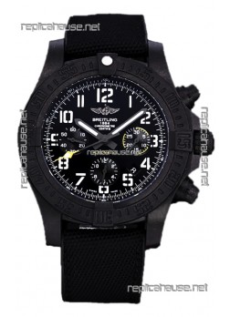 Breitling Replicas Avenger Hurricane Chronograph Black Dial Nylon Strap - DLC Coating Swiss Replica Watch