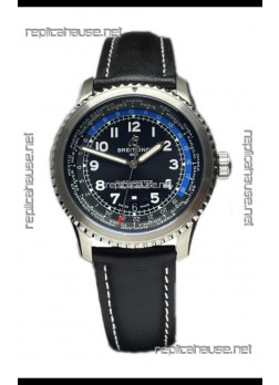 Breitling Replicas Navitimer Aviator 8 B35 Unitime Automatic 43 Black Dial 1:1 Mirror Swiss Replica Watch 