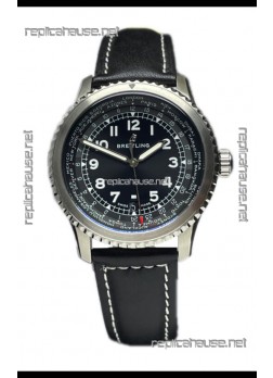 Breitling Replicas Navitimer Aviator 8 B35 Unitime Automatic 45 Black Dial 1:1 Mirror Swiss Replica Watch 