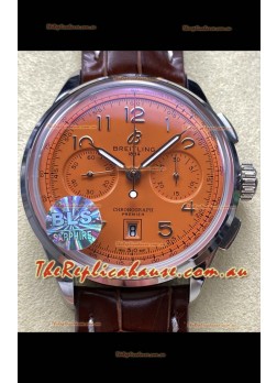 Breitling Premier B01 Chronograph 42 Edition Steel Casing Salmon Dial - 1:1 Mirror Replica Watch