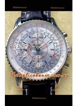 Breitling Montbrilliant Superclone Replica Watch in White Dial - 904L Steel Case