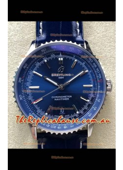 Breitling Navitimer 1 Automatic Swiss Replica Watch in Blue Dial - Leather Strap