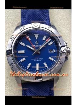 Breitling Avenger GMT Automatic 44 Swiss 1:1 Super Clone Replica Watch - Blue Dial 