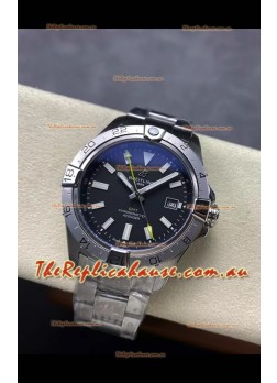 Breitling Avenger GMT Automatic 44 Swiss 1:1 Super Clone Replica Watch - Black Dial 