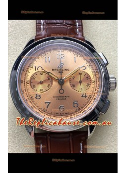 Breitling Premier B01 Chronograph 42 Edition Steel Casing Champange Dial - 1:1 Mirror Replica Watch