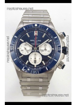 Breitling Chronomat Super Clone B01 42 Edition Swiss 904L Steel Watch Blue Dial 