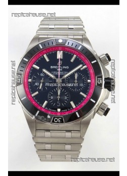 Breitling Chronomat Super Clone B01 42 Edition Swiss 904L Steel Watch Black/Red Dial 