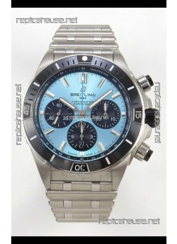 Breitling Chronomat Super Clone B01 42 Edition Swiss 904L Steel Watch Ice Blue Dial 
