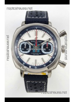 Breitling Top Time Super Clone Chronograph Blue Leather Strap Watch 