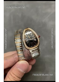 Bvlgari Serpenti Edition Two Tone Casing  Diamonds Bezel Watch in 1:1 Mirror Quality