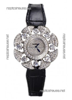 Bvlgari Divas's Dream Edition Watch in Steel Casing - Diamonds Paved Dial Swiss Replica