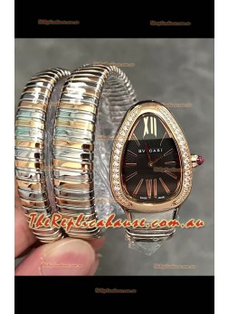 Bvlgari Serpenti Tubogas Double Spiral Two Tone Super Clone Replica Watch