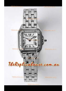Cartier PANTHERE Edition 22MM 1:1 Mirror Quality Swiss Replica Watch in White Dial - Diamonds Bezel
