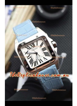 Santos De Cartier 1:1 Mirror Replica - 35MM Stainless Steel Casing Watch 