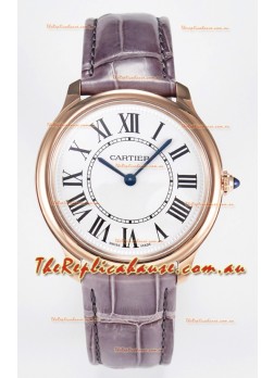Ronde Louis Cartier Super Clone 36MM  Rose Gold Watch in Swiss Quartz Movement