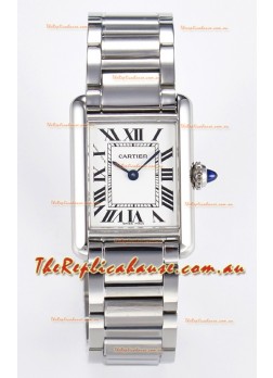 Tank Must De Cartier Super Clone Swiss Replica Watch 27MM White Dial