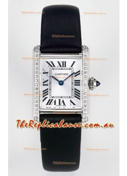 Tank Must Cartier Super Clone Edition 29MM Watch in Steel Casing White Dial 