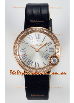 Ballon Blanc De Cartier Super Clone Watch 30MM in Rose Gold Casing