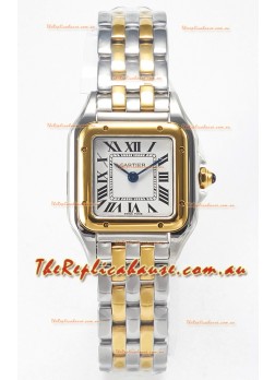 Cartier PANTHERE 22MM Super Clone Edition Watch 2 Tone Yellow Gold White Dial
