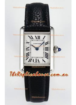 Tank Must Cartier Super Clone Edition 29MM Watch in Steel Casing White Dial 