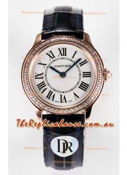 Ronde Louis Cartier Super Clone 29MM Rose Gold Watch in Swiss Quartz Movement