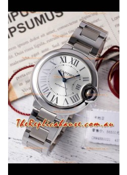 Ballon De Cartier Swiss Automatic Steel Dial Mirror Quality 33MM in Stainless Steel 