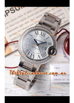 Ballon De Cartier Swiss Automatic Steel Dial Mirror Quality 33MM in Stainless Steel 