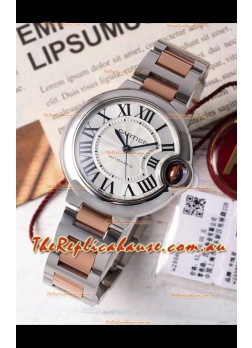 Ballon De Cartier Swiss Automatic White Dial Mirror Quality 33MM in Two Tone Casing