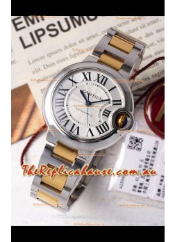Ballon De Cartier Swiss Automatic White Dial Mirror Quality 33MM in Two Tone Casing