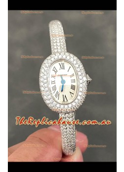 Baignoire De Cartier Diamonds Paved Super Clone Quartz Replica Watch