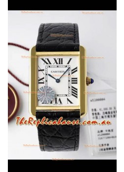 Cartier Tank Solo Swiss Quartz Watch in Yellow Gold Plating Casing - 27MM Wide