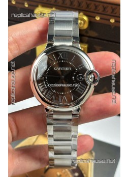 Ballon De Cartier Brown Dial 1:1 Mirror Swiss Replica Watch in 904L Steel Casing - 42MM