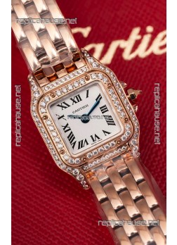 Cartier PANTHERE Superclone 20MM Swiss Replica Watch in Rose Gold Case