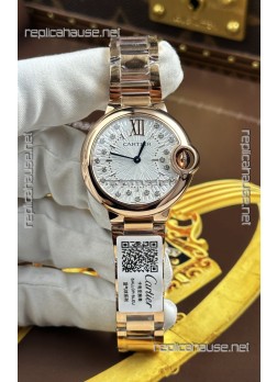 Ballon De Cartier Swiss Quartz 1:1 Mirror Quality 33MM in Rose Gold 