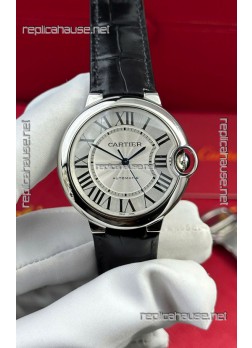 Ballon De Cartier Swiss Automatic 1:1 Mirror Quality 33MM in Black Leather Strap