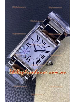 Cartier Tank Solo Swiss Quartz Watch in Stainless Steel Casing - 25.5MM Wide  1:1 Mirror Replica