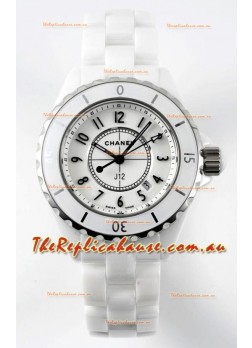 Chanel J12 Ladies White Ceramic Casing Watch 1:1 Mirror Replica Watch 