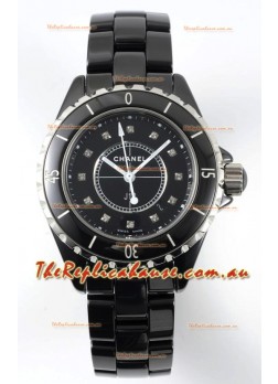 Chanel J12 Ladies Black Ceramic Casing Watch 1:1 Mirror Replica Watch 