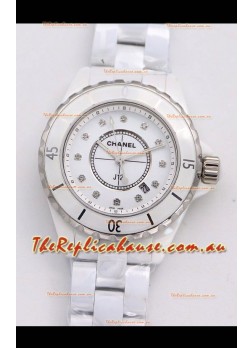 Chanel J12 Ladies White Ceramic Casing Watch 1:1 Mirror Replica Watch 